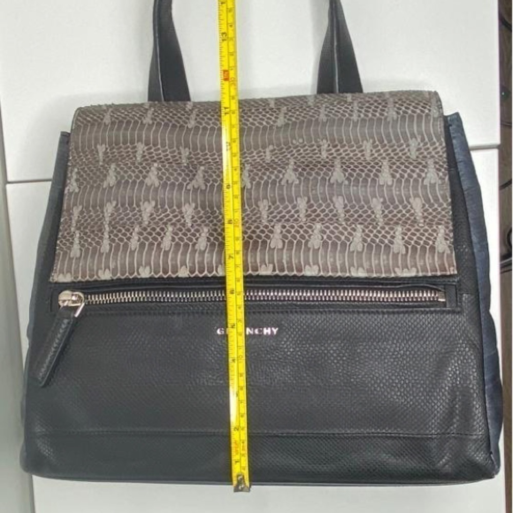 Givenchy Large Pandora Grey Water-snake and Blue and Black Python Bag - Picture 5 of 8